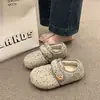 Zapatos Birkenstock 2025 Zapatos de Algodón Zapatos Grises Peludos Ropa Exterior Cálida 3cm Nuevo Estilo Forrados de Lana Otoño e Invierno Aumento Interno Forrados de Lana