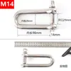Anel de Levantamento em Aço Inoxidável 304, Anel em Forma de Arco, Grilhão de Levantamento em Forma de D, Conector de Corrente para Trava de Cabo de Aço, Fivela de Aço em Forma de U, Formato de Ferradura