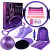 Numbwin Conjunto de 17 Peças para Yoga e Pilates Bandas Elásticas Discos Deslizantes Bandas de Puxar para Exercícios Equipamento de Fitness para Casa
