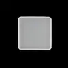 Em estoque Molde para Porta-Copos de Cristal Redondo Quadrado com Aplicação de Cola Molde Quadrado Pequeno Redondo para Xícara de Chá Bandeja Decorativa de Mesa Molde de Silicone