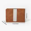 Venta Caliente Transfronteriza Patrón Caballo Loco Textura de Cuero Genuino Cartera Multifuncional Lista para Usar Porta Tarjetas Pinza para Billetes Porta Tarjetas con Hebilla Magnética Porta Tarjetas