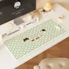 Alfombrilla de ratón estilo crema para niñas, alto valor estético, alfombrilla extragrande antideslizante para escritorio de teclado de computadora, alfombrilla de escritorio estilo Ins para oficina