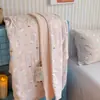 Colcha de Verano de Doble Capa de Gasa Ultra Suave 100% Algodón Hilo de Hielo, Colcha Fina de Gasa de Hielo de Algodón Puro para Aire Acondicionado, Lavable a Máquina