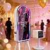 Cabine fotográfica em formato de arco, cabine fotográfica com tela sensível ao toque branca, dispositivo fotográfico multitoque para eventos