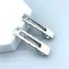 Nuevo TikTok Mismo Estilo Metal Plata Estilo Frío Pinza para el Cabello Simple Celebridad de Internet Flequillo Clip Accesorios de Tocados Hechos a Mano DIY
