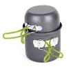 Amazon juego de ollas de camping portátil para exteriores juego de ollas 101 utensilios de cocina para picnic juego de ollas portátil para 1-2 personas