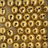 Bolas Redondas de Oro Real Chapado en Cobre Color Fuerte que Conserva el Color Accesorios para Joyería DIY Joyería Geométrica Versátil para Mujeres