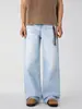 Ottb Ropa para Hombre Azul Glaciar Corriente Jeans Rectos para Hombre Desgastados Bigotes de Gato Verano Versátiles Exclusivamente para Ventas Transfronterizas
