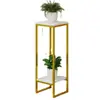 Suporte de ferro nórdico para flores, suporte decorativo de rabanete verde, suporte para vasos de flores carnudos, suporte para sala de estar, suporte de chão para flores com armazenamento multicamadas