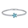 Versión coreana de joyería más vendida pulsera de estrella de cinco puntas de circón de diamante completo AAA pulsera de flor de cristal ventas directas de fábrica