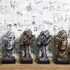 Decoraciones Artísticas Creativas para Sala de Estar, Escultura El Silencio es Oro, Adornos Artesanales Vintage de Resina 16324