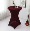 Conjunto de Mesa de Jantar Alta de Cor Sólida para Bar Toalha de Mesa Alta para Banquete Mesa Redonda para Coquetel Toalha de Mesa Branca Elástica