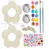 Alimentador de pájaros de madera de Amazon Alimentador de agua de alimentación Alimentación exterior Flores pintadas DIY Juguetes para niños