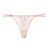 Tanga de Encaje de Exportación Transfronteriza con Tirantes Finos, Bragas Atrevidas con Aberturas, Tangas Sexy de Algodón de Cintura Baja para Mujer, Transparentes y Sexys