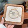 Pulsera de Cubo de Azúcar de Zirconia Rosa Exquisita de Estilo Palacio Retro Francés Versátil Joyería de Moda de Alta Gama de Lujo Ligero