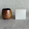 Xícara de Chá de Madeira Simples Restaurante Casa Alça Caneca de Café Presente Copo de Madeira Ziziphus Spinosae Criativo Pequeno Copo de Água
