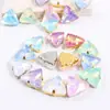 Super Flash Triángulo Moca Cristal de Vidrio Garra de Garra Cosida a Mano Taladro de Garra Engrosado Accesorios de Taladro Cosidos a Mano para Ropa DIY Vestido de Novia