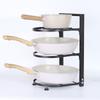 Estante de Almacenamiento de Cocina Aishijia Estante Metálico Multifuncional de Múltiples Capas para Ollas Estante de Almacenamiento Esquinero Ajustable para Ollas