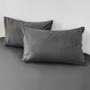 Conjunto de Roupa de Cama Jacquard de Luxo Leve em Gaze de Três Camadas 100% Algodão Quatro Peças, Capa de Edredom de Algodão Puro de Alta Qualidade, Lençol Confortável para Dormir, Roupa de Cama de Alta Qualidade