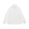 Yidao Vintage 26 Primavera Nueva Tendencia Estilo Americano Marca Texturizada Ligeramente Transparente Color Sólido Bolsillo de Parche Unisex Holgada Camisa de Manga Larga