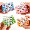 Chaveiro Teclado 26 Teclas Diário de Animal Desenho Animado, um Brinquedo e Acessório Criativo para Alívio do Estresse para Estudantes e Crianças