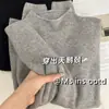 Suéter de Punto Azul Reductor de Edad para Mujer, Cuello Alto, Corte Ajustado, Manga Larga, Colección Otoño 2026, Súper Vendido, Suave y Versátil para Usar en Capas y Casual