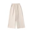 Pantalones de Verano Versátiles para Mamá 2024 Algodón Seda Pantalones de Pierna Ancha Pantalones Casuales Pantalones de Abuela con Top recomendado