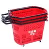 Cesta de compras com rodas armazenamento pequena cesta de compras de supermercado com rodas cesta de plástico carrinho de compras carrinho de compras carrinho de compras Móvel