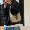 Costura de Bolsa Senso de Alto Padrão Nicho Casual Estilo Coreano Feminina Grande Capacidade Bolsa de Compras Casual Bolsa Tote para Trabalho e Deslocamento