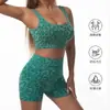 Ropa de Yoga Estilo Chica Caliente Europea y Americana con Estampado de Leopardo, Ligera y Transpirable, Ropa de Yoga Hermosa que Moldea la Espalda, Conjunto de Dos Piezas [Procesamiento Personalizado]