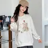 Sudadera para Niña Primavera Otoño 2026 Nuevo Estilo Niños Elegante Cuello Redondo Manga Larga Ropa de Otoño Niños Grandes Otoño Casual Holgado Top