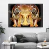 Nova importação DIY Pintura de Diamante Tigre Duplo Decoração de Casa Colar Diamante Ponto Cruz Atacado Fábrica Amazon