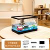 Paisajismo Acrílico para Acuario de Sala de Estar, Acuario de Escritorio Transparente de Plástico Ecológico Ultra Blanco, Tortuguera, Acuario para Peces Betta