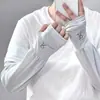 Mangas protectoras solares de verano para hombre, protección UV, protección de brazos de seda de hielo, guantes para conducir, montar, transpirables, para hielo.