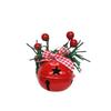Decoración Navideña Transfronteriza de Amazon Colgante para Árbol de Navidad Copo de Nieve de Cinco Puntas Campana Cuerda de Cáñamo Accesorios de Bayas Campana Navideña