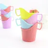 Bandeja de vasos de papel desechable engrosada bandeja de plástico duro para té portavasos bandeja de aislamiento térmico portavasos de agua rayado portavasos universal