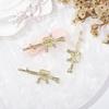 Novo retro estilo retrô diamante-embutido nail metal tridimensional gun nail jewelry estilo punk decoração de unhas personalizada