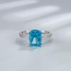 Anillo de plata esterlina S925 con diamante de alto carbono talla Flor de Hielo 8*10 para mujer, joyería fina, estación independiente, nuevo transfronterizo europeo y americano