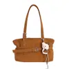 Bolsa Tote de Alta Qualidade Estilo Retrô para o Dia a Dia de Mulheres 2025 Inverno Novo Estilo Simples e Versátil Bolsa de Ombro/Axila para o Trabalho