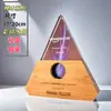 Madera Maciza Cristal Trofeo Personalizado Reunión Anual Empleado Destacado Equipo Creativo Madera Premio Medalla Souvenir Producción