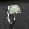 Joyería de Acero Inoxidable Transfronteriza Europea y Americana Diseño de Moda Anillo de Pareja Presión de Aceite Irregular Piedra Natural Anillo de Acero de Titanio