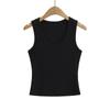 Cuidado con el Sexy Top sin Mangas Ajustado para Mujer, Estilo Simple, Deportivo y de Ocio, Camisola Sexy de Escote Bajo