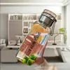 Vaso de vidrio de gran capacidad resistente a altas temperaturas con separación de té y agua para verano, portátil para exteriores para hombres y mujeres, vaso de agua de alto borosilicato al por mayor