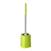 Cepillo para inodoro cepillo de limpieza para baño doméstico sin esquinas muertas con base juego de cepillo de mango largo para baño limpieza de plástico