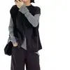 Chaleco Cardigan de Punto Otoño 2026 para Mujer, 100% Lana Pura, Estilo Europeo, Chaleco Suéter Casual Otoño/Invierno
