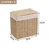 Cesta de armazenamento tecida à mão, caixa de armazenamento para lanches, cesta de bambu, cesto de roupa suja, caixa de armazenamento grande para calças