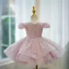 Día del Niño Vestido para Niñas Disfraz de Presentación Cumpleaños Infantil Vestido de Princesa Vestido de Verano Vestido de Dama de Honor