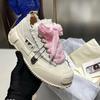 Tênis de Lona Escondido Estilo Wu Jianhao Cadarço Solado Grosso Sorriso Aberto Bico Larga Estilo Casal Sapatos de Mendigo Puro Original