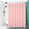 Cortina de Ducha Nueva de Color Sólido Lisa Impermeable y a Prueba de Moho Popular Transfronteriza Artículos de Uso Diario Cortina de Baño sin Perforaciones para Bañarse