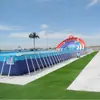 (Personalizado) Equipo de Parque Acuático Exterior Soporte Móvil Grande Piscina Innovación Tobogán de Agua Inflable para Niños